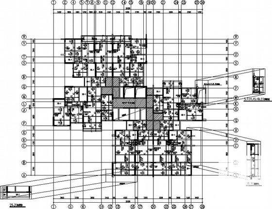 32层剪力墙住宅楼结构CAD施工图纸(板配筋图) - 2