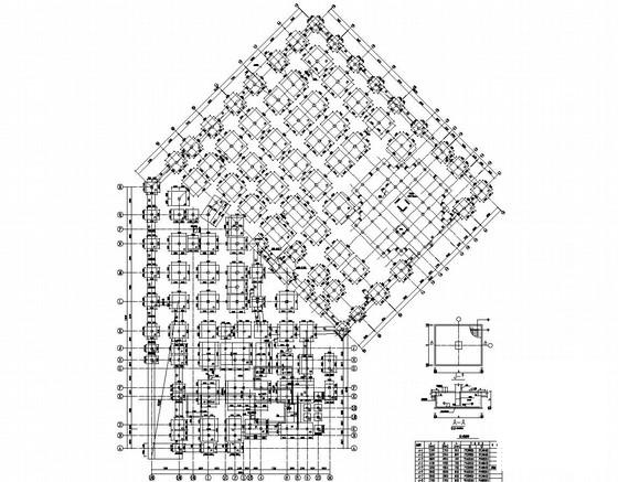水下单层框架结构地下室CAD施工图纸(计算机辅助设计) - 1