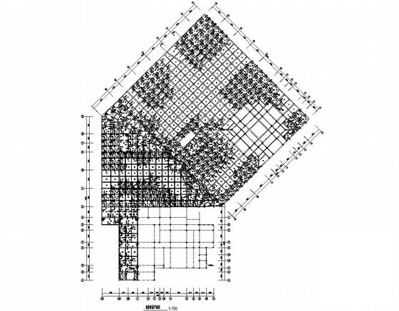 水下单层框架结构地下室CAD施工图纸(计算机辅助设计) - 4