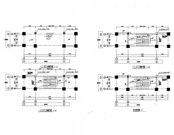 水下单层框架结构地下室CAD施工图纸(计算机辅助设计) - 5