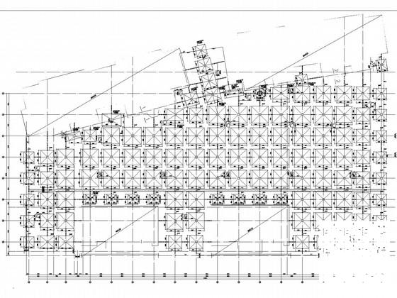 2层框架车库结构CAD施工图纸(平面布置图) - 1