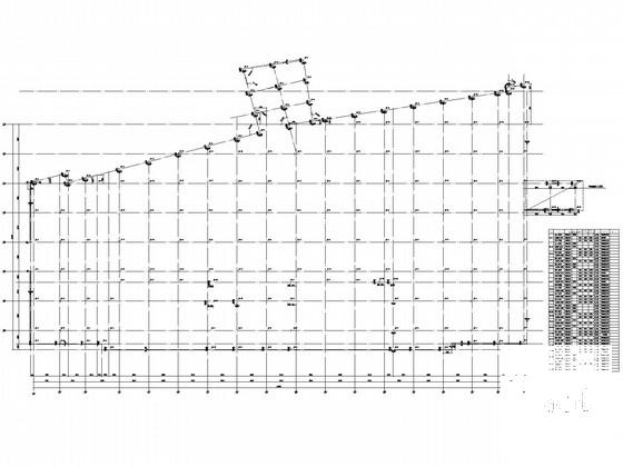 2层框架车库结构CAD施工图纸(平面布置图) - 3