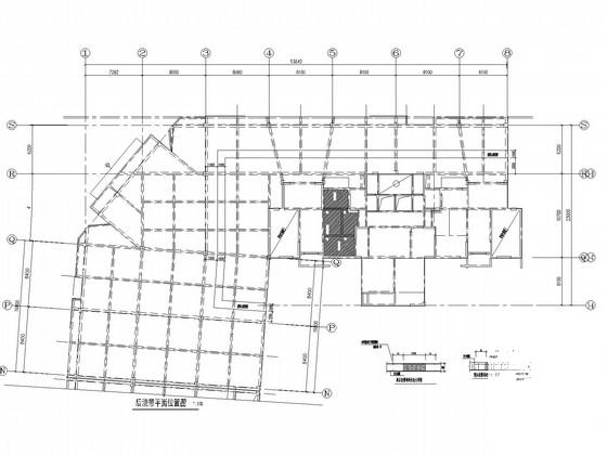 28层框剪结构安居工程裙房结构CAD施工图纸 - 1
