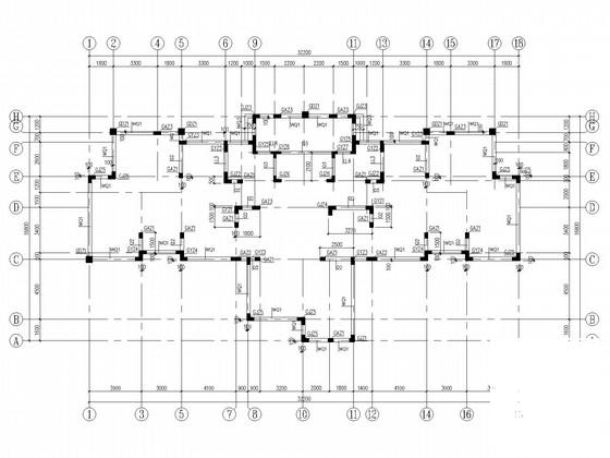 28层框剪结构安居工程裙房结构CAD施工图纸 - 2