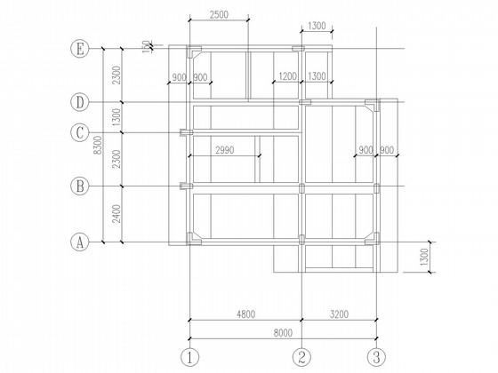 4层条形基础框架别墅结构CAD施工图纸（7度抗震）(楼板配筋图) - 1