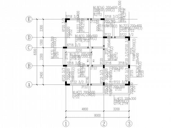 4层条形基础框架别墅结构CAD施工图纸（7度抗震）(楼板配筋图) - 3