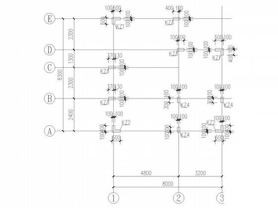 4层条形基础框架别墅结构CAD施工图纸（7度抗震）(楼板配筋图) - 5