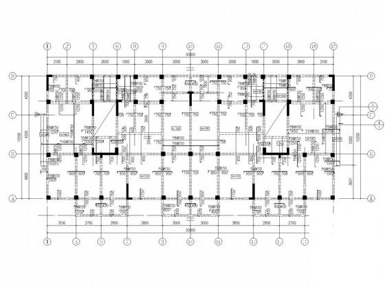 6层独立基础剪力墙住宅楼结构CAD施工图纸（7度抗震）(现浇钢筋混凝土) - 1