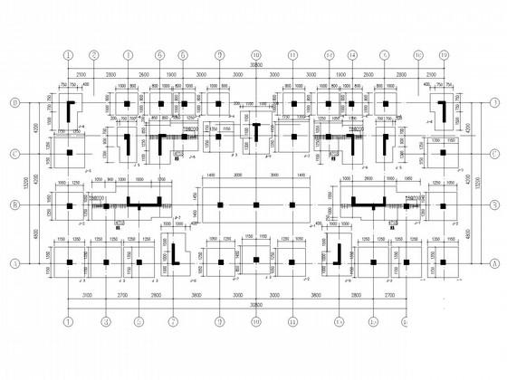 6层独立基础剪力墙住宅楼结构CAD施工图纸（7度抗震）(现浇钢筋混凝土) - 2