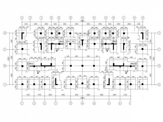 6层独立基础剪力墙住宅楼结构CAD施工图纸（7度抗震）(现浇钢筋混凝土) - 2