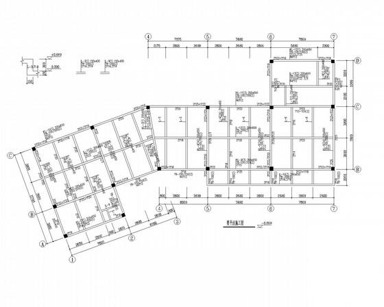 3层框架结构办公楼结构CAD施工图纸（6度抗震） - 3