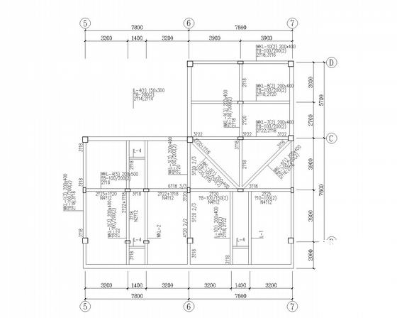 3层框架结构办公楼结构CAD施工图纸（6度抗震） - 4