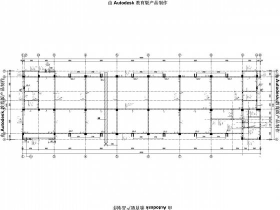 6层独立基础框架厂房结构设计CAD施工图纸(平面布置图) - 4