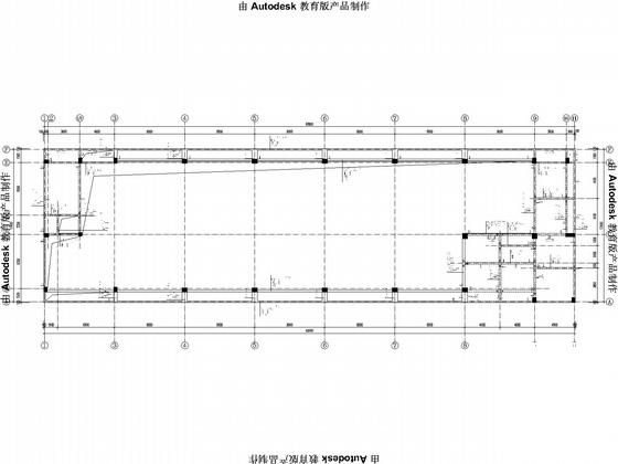 6层独立基础框架厂房结构设计CAD施工图纸(平面布置图) - 5