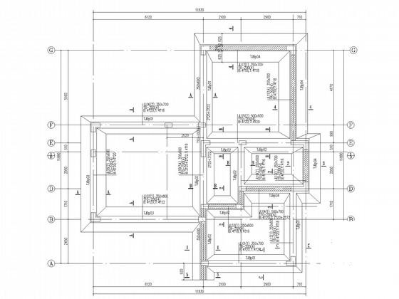 两层框架坡屋顶住宅楼结构CAD施工图纸（条形基础） - 2