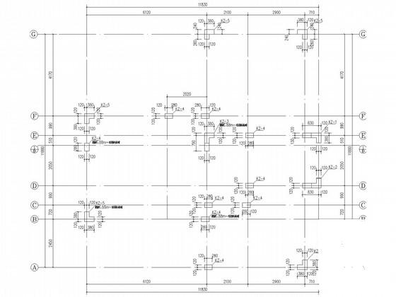 两层框架坡屋顶住宅楼结构CAD施工图纸（条形基础） - 3