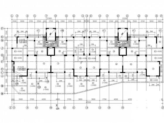 斜型16层框剪住宅楼结构CAD施工图纸（桩基础） - 4