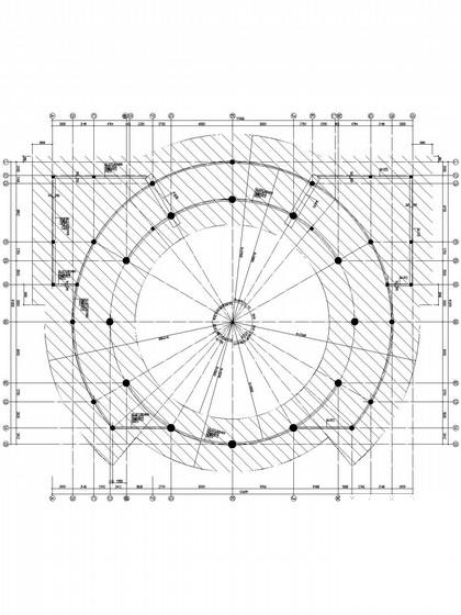 独立基础圆形天井框架结构商场结构CAD施工图纸 - 1