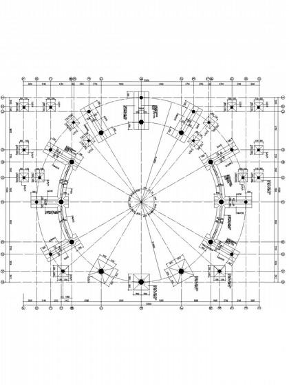 独立基础圆形天井框架结构商场结构CAD施工图纸 - 2