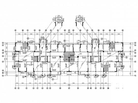 12层桩基础带跃层住宅楼结构设计CAD施工图纸(地下室顶板) - 3