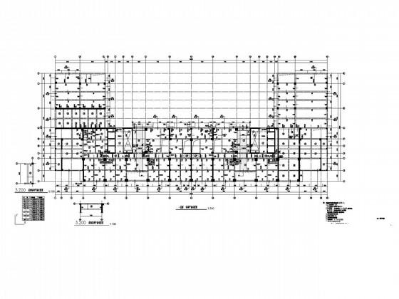 30层框剪结构带塔层住宅楼结构CAD施工图纸(平面布置图) - 1