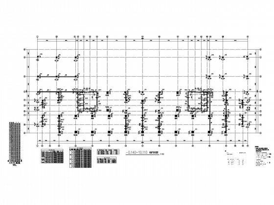 30层框剪结构带塔层住宅楼结构CAD施工图纸(平面布置图) - 2