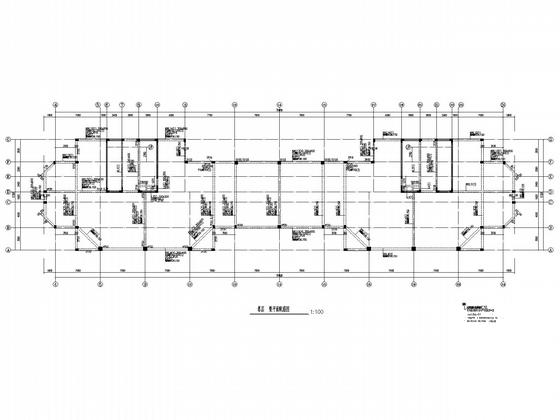 30层框剪结构带塔层住宅楼结构CAD施工图纸(平面布置图) - 4