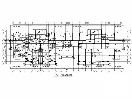 26层剪力墙CFG桩住宅楼结构CAD施工图纸（6度抗震） - 3