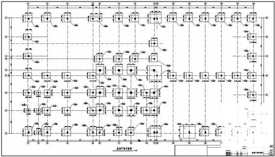 6层框架结构厂房结构设计CAD图纸(平面布置图) - 1