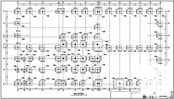6层框架结构厂房结构设计CAD图纸(平面布置图) - 1