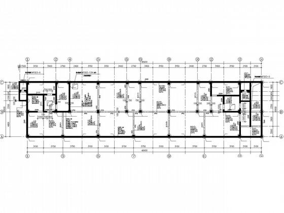 地上6层带地下室框架住宅楼结构CAD施工图纸（8度抗震） - 3