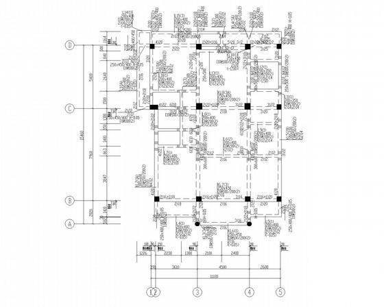 6层桩基础框架宿舍结构CAD施工图纸（7度抗震） - 1