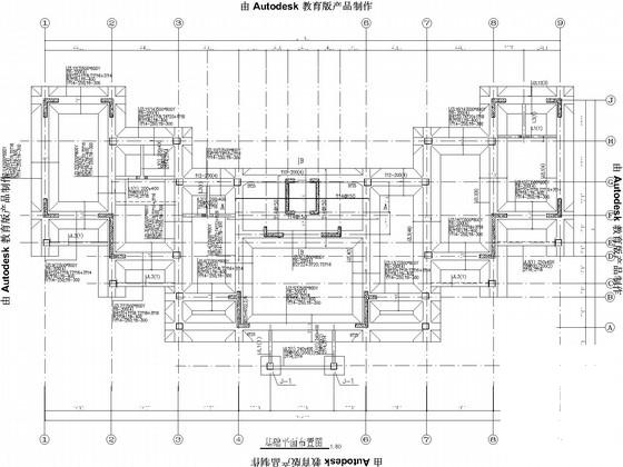 4层框架结构酒店结构CAD施工图纸（8度抗震）(平面布置图) - 2
