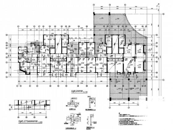 30层框剪结构高层住宅楼结构CAD施工图纸(梁平法配筋图) - 3