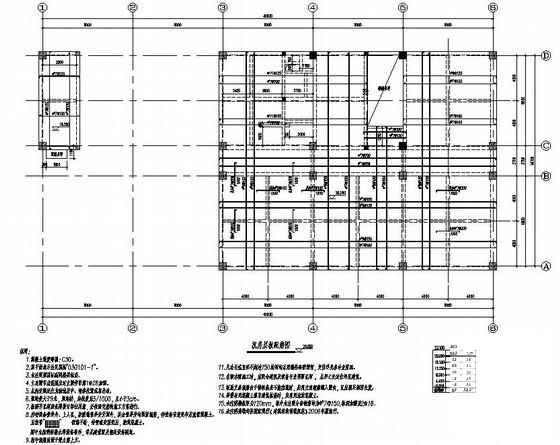 5层综合办公楼结构设计方案CAD图纸(基础平面图) - 2