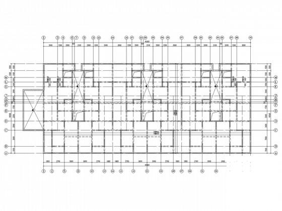 17层筏形基础剪力墙住宅楼结构CAD施工图纸(平面布置图) - 1