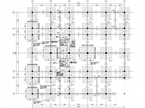 7层独立基础框架综合楼结构CAD施工图纸 - 3