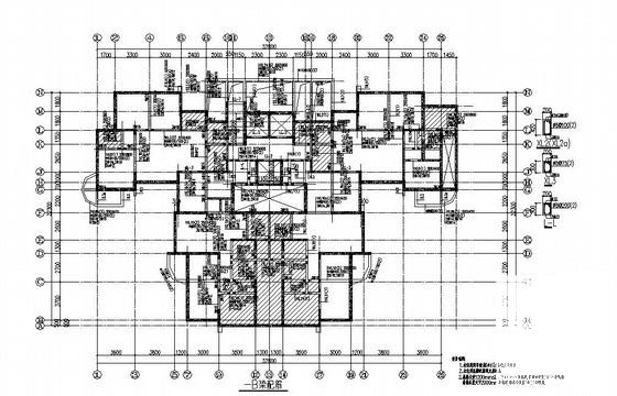 33层剪力墙住宅结构设计CAD图纸(6、12号楼)(梁配筋图) - 2