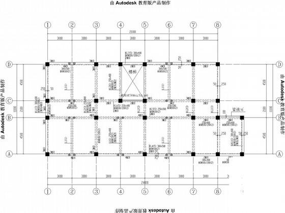 3层独立基础框架办公楼结构CAD施工图纸（6度抗震） - 3