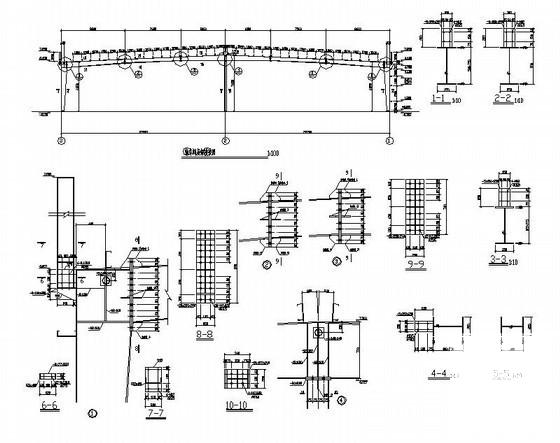 钢结构汽车展厅结构设计方案CAD图纸(基础平面图) - 3