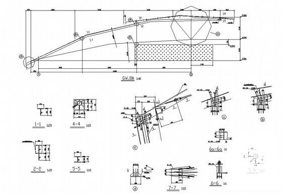钢结构汽车展厅结构设计方案CAD图纸(基础平面图) - 4
