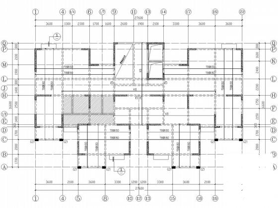18层筏形基础框剪住宅楼结构CAD施工图纸 - 4