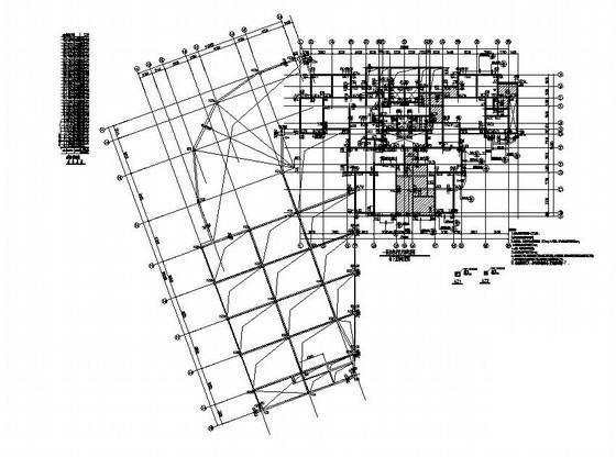 33层剪力墙住宅结构设计CAD图纸(1号楼)(梁配筋图) - 1