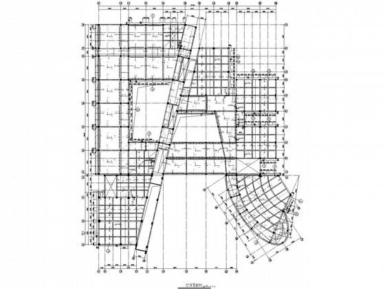 局部5层独立基础框架教学楼结构CAD施工图纸（7度抗震）(平面布置图) - 1