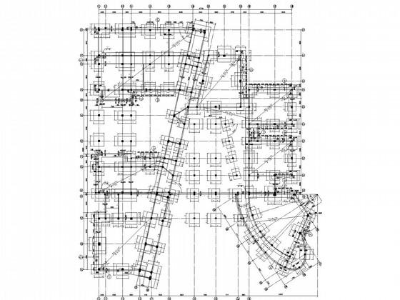 局部5层独立基础框架教学楼结构CAD施工图纸（7度抗震）(平面布置图) - 2