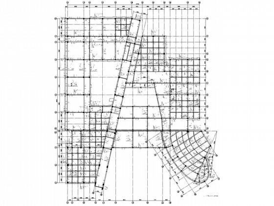 局部5层独立基础框架教学楼结构CAD施工图纸（7度抗震）(平面布置图) - 3