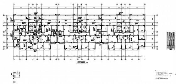 15层框剪住宅结构设计CAD图纸（27号楼）(平面布置图) - 3