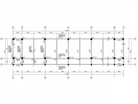 3层独立基础框架办公楼结构CAD施工图纸(梁配筋图) - 1