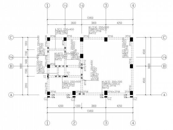5层独立基础框架私人住宅楼结构CAD施工图纸（6度抗震） - 3