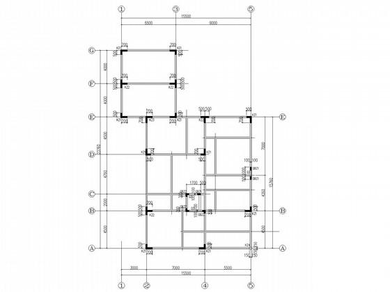 2层框架结构办公楼结构CAD施工图纸(板配筋图) - 1
